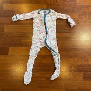 Kickee Footed Sleeper 9-12 mo Japanese Cherry